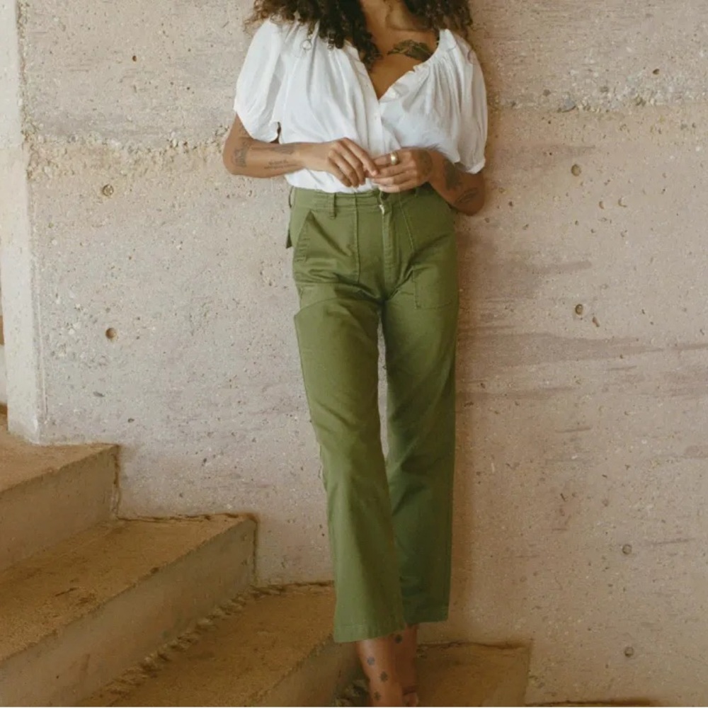 DOEN Wilder Pants in Pine/Olive Green Size 29